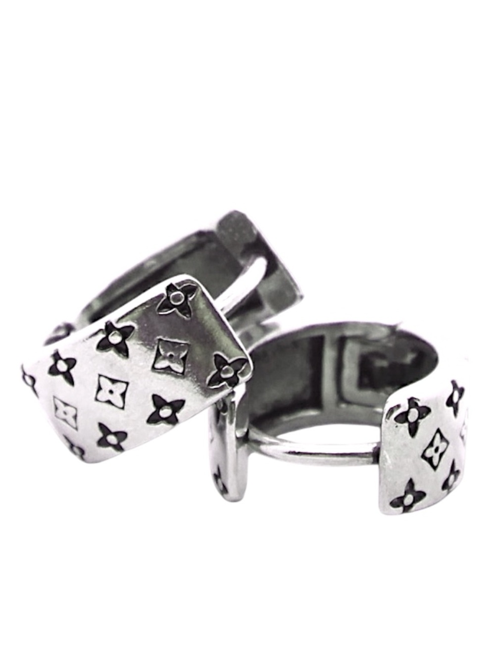 Sterling Silver Plated Silver Huggie Hoop Earrings Minimalist - Picture 10 of 15
